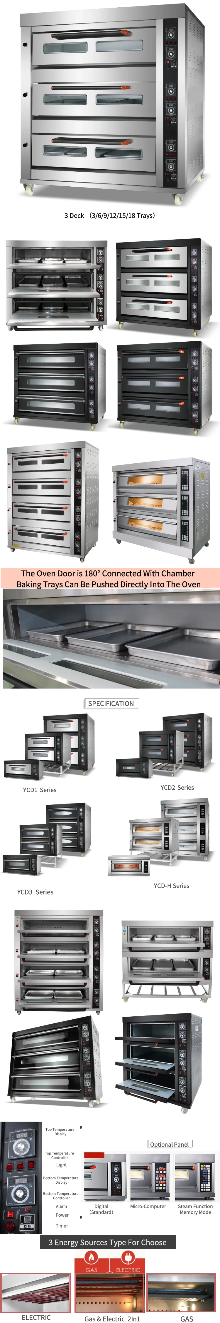 3 Deck 9 trays commercial bakery baking deck oven