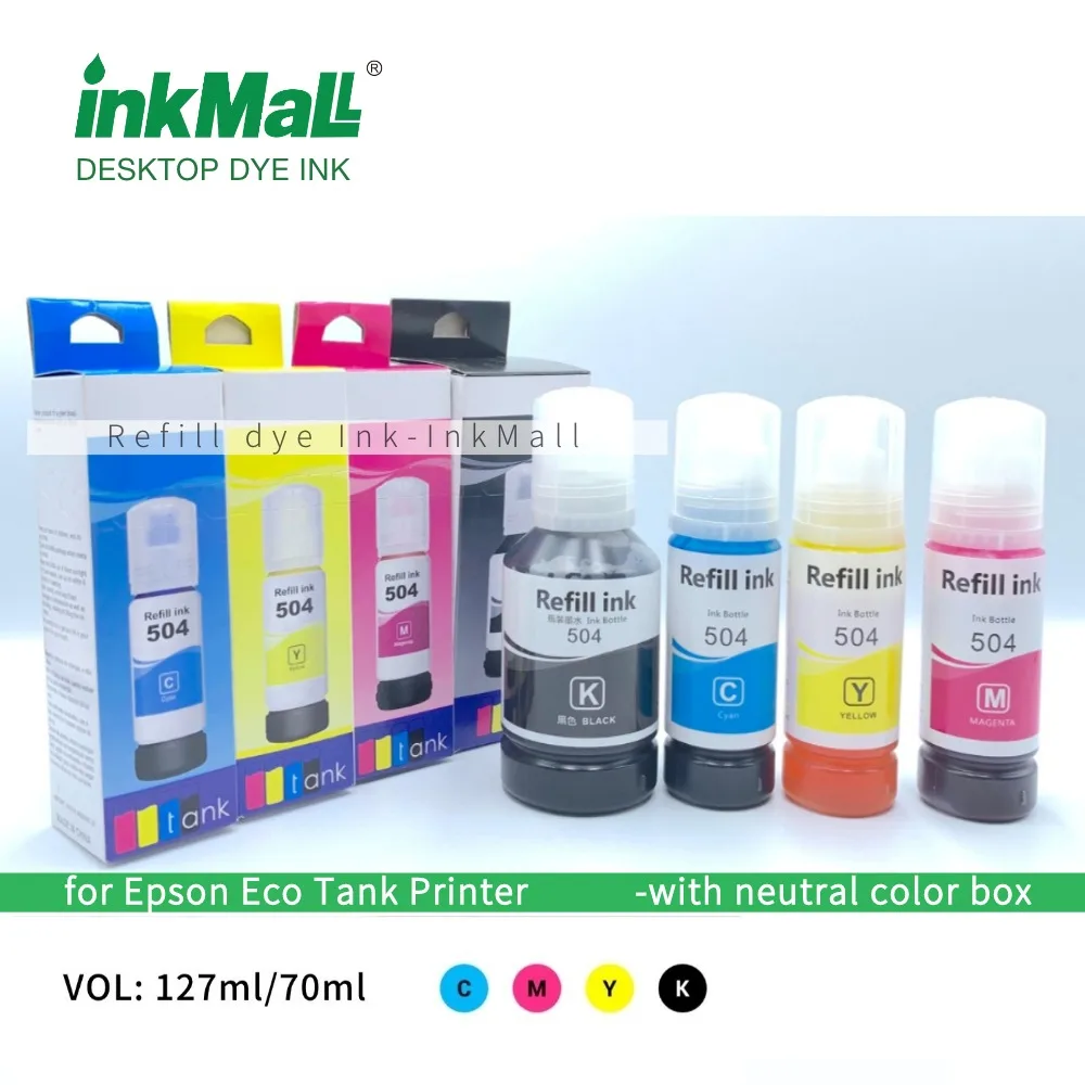 Inkmall 504/544 Bulk Inkjet Dye Ink For L4150 L4160 L6161 L6171 L6191 L3150 L3110 L5190 Super