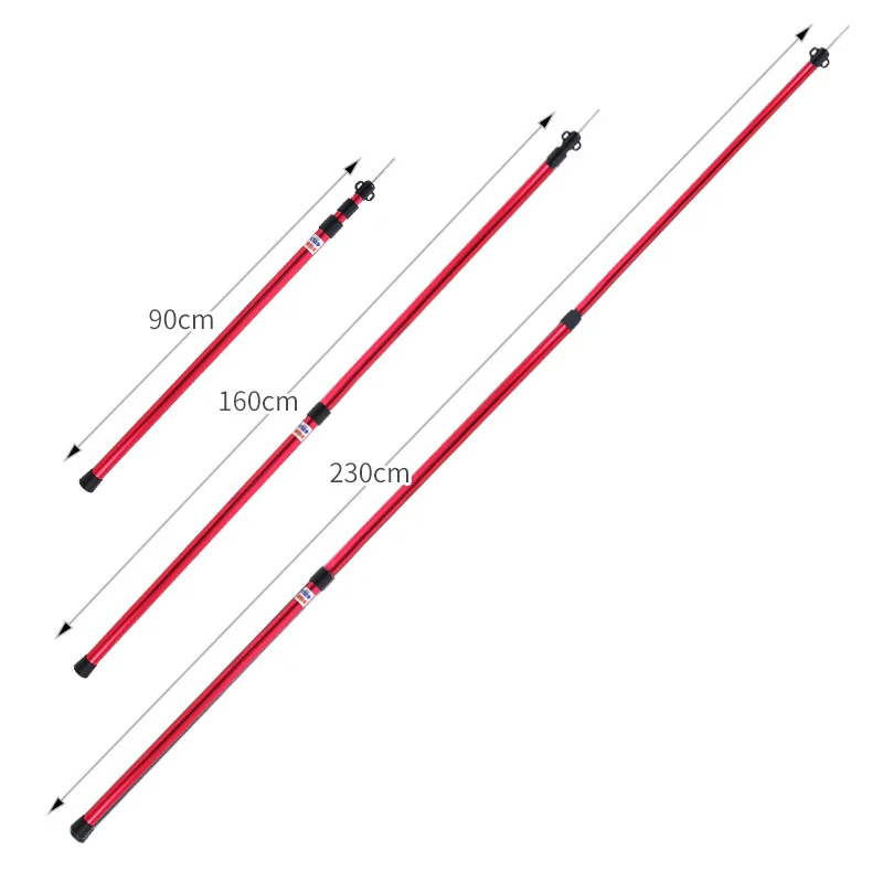 Camping Adjustable Tarp Poles Telescoping Aluminum Tarp And Tent Poles
