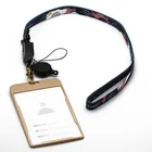 Customized multi-function pvc card holder with lanyard for school and company use