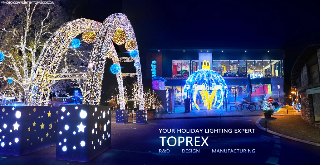 Toprex Decor Large Outdoor Metal Frame Lighted Christmas Tree Wire