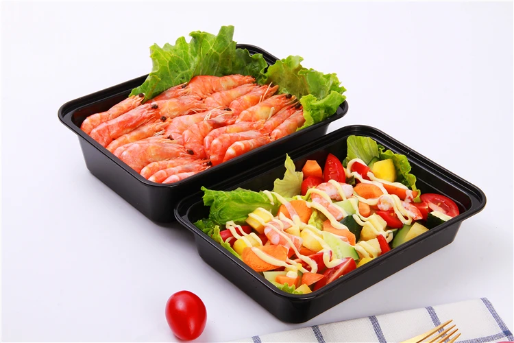 Eco Healthy Black Plastic Meal Prep Containers,Take Away ...