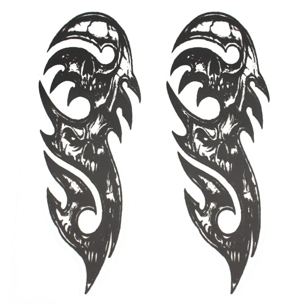 Universal Motorcycle Custom Waterproof Front Fork Skull Decals Stickers Medallion Fit For Harley Davidson Sportster Softail