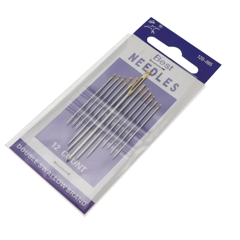 12PCS Leather Hand Sewing Needle Gold Eye Embroidery Needles Tapestry Home Wool DIY Sewing Tool 120-065