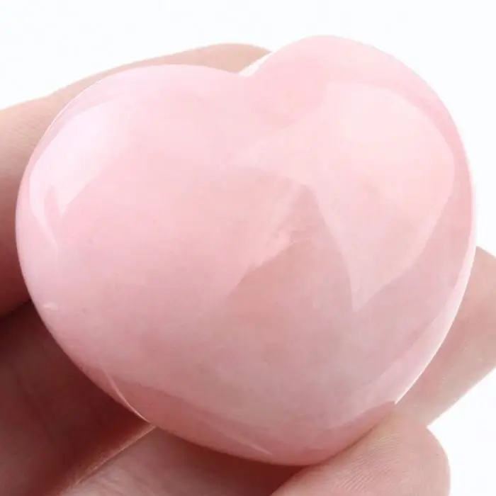 Pink Rose Quatz Crystal Heart Shaped Pendant重上 Wholesale price