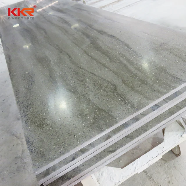 Polishing Solid Surface Countertop Black Artificial Concrete