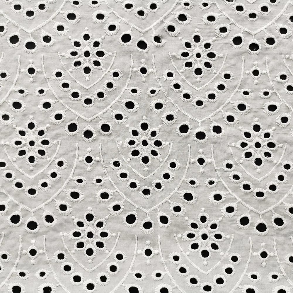 white eyelet fabric