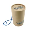 Luxury wrapping round flower box paper tube packaging with rope handle