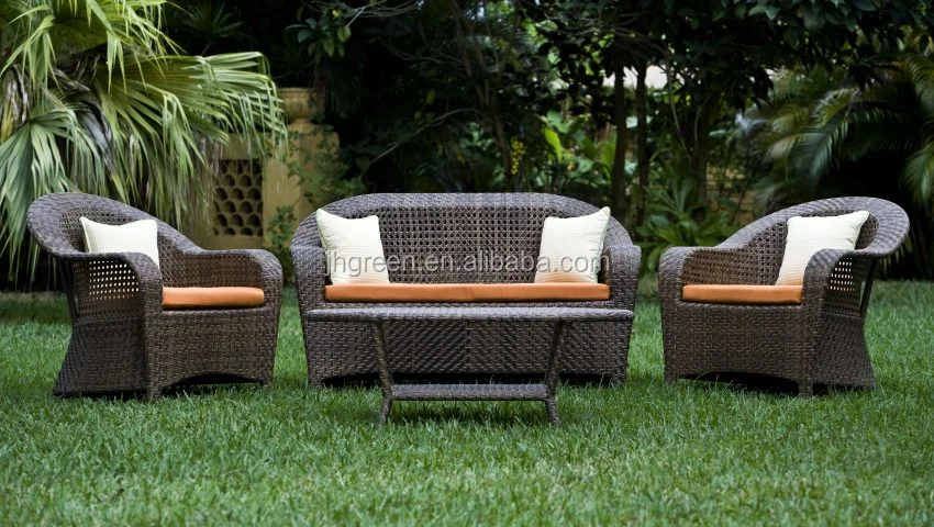 outdoor rattan garden furniture italian classic sofa set, wholesale