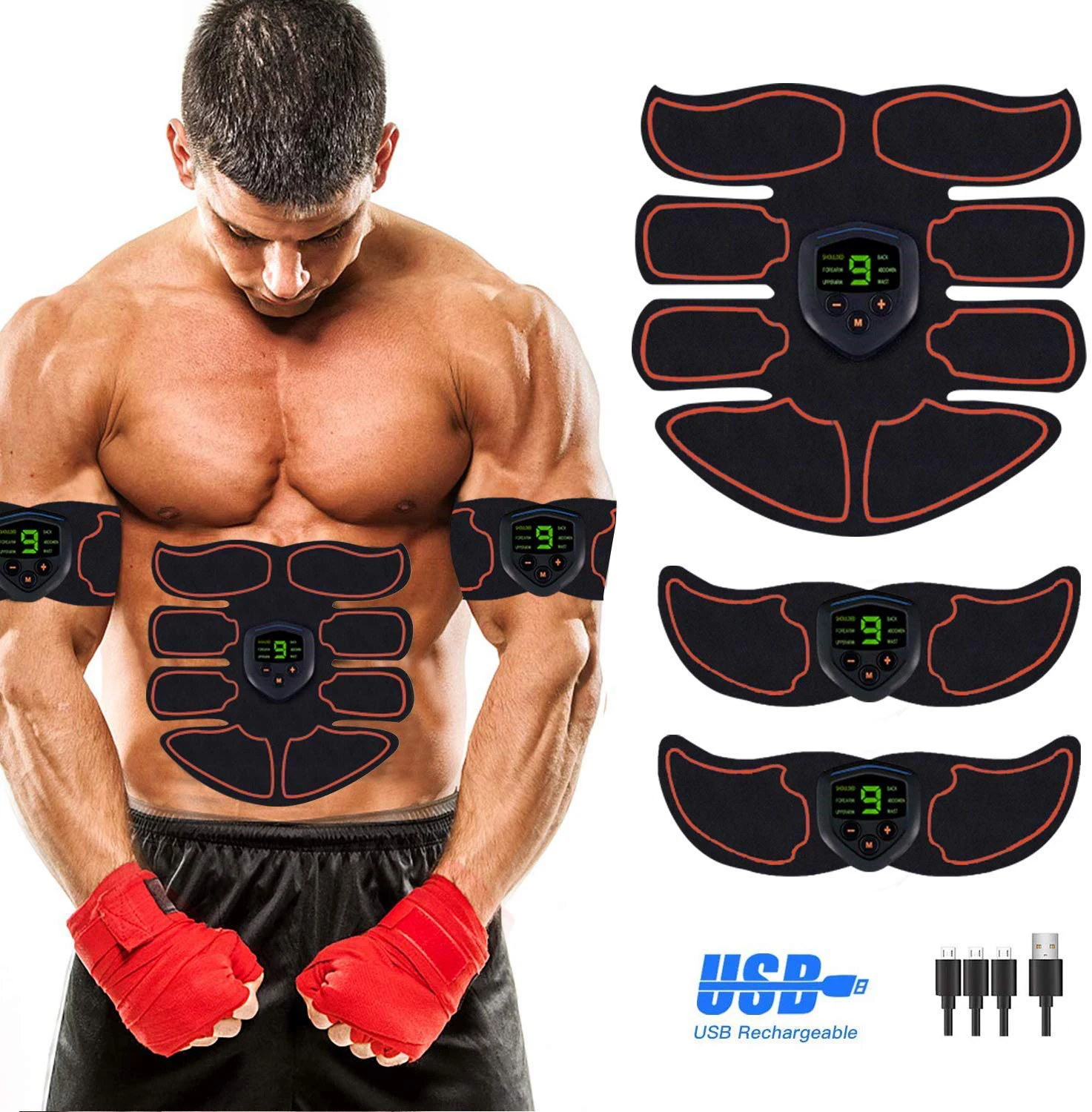 Ems Muscle Toner,Abdominal Ab Toning Belt Abs Trainingems Electric
