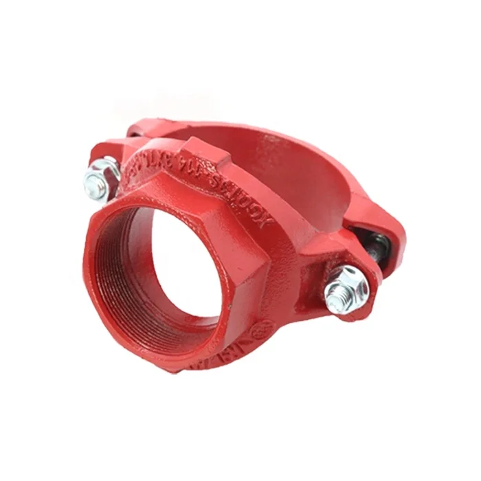 Grooved Mechanical Cross with BSPT Thread for Fire Protection Pipe System