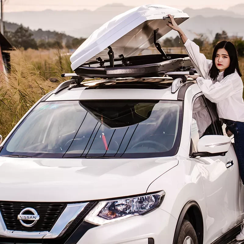 Dual Side Opening Car Roof Luggage Box 140l 600l Auto Top Baggage Rack