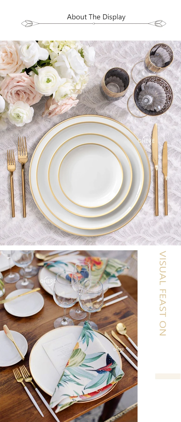 Juegos De Vajilla De Cerámica De Lujo Para Boda,Venta Al Por Mayor