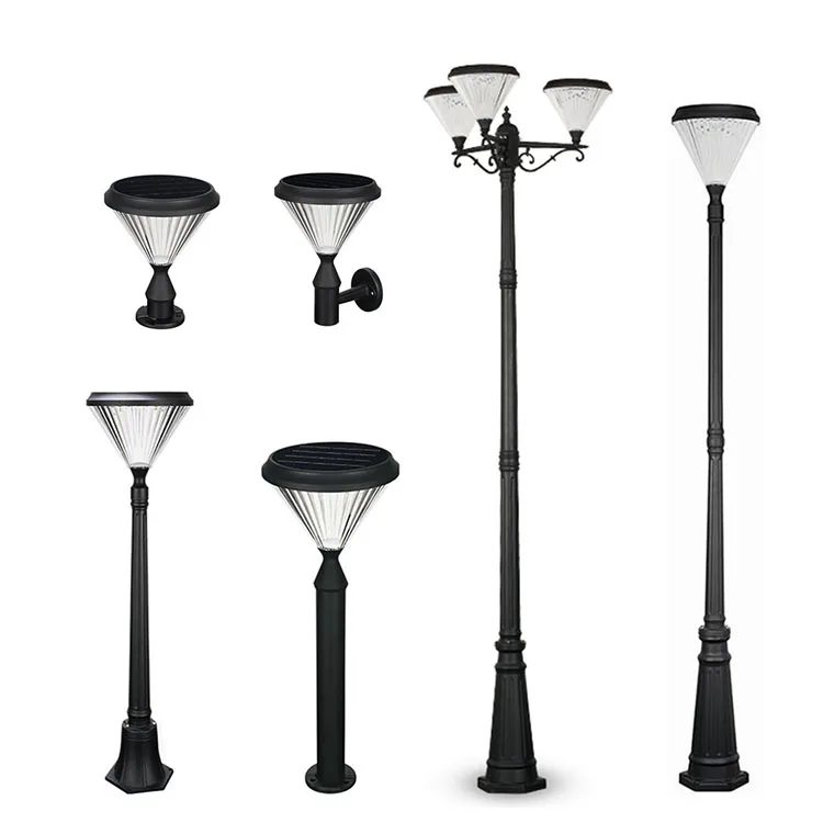 Outside Pathway Landscape Powerful Led Solar Lamp Garden Outdoor Post
