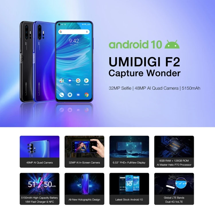 New Arrive Umidigi F2 6gb 128gb Face Id Fingerprint Identification 6 53 Inch Fullview Screen Smartphone Buy Umidigi Smart Phone Smartphone Wide Screen Product On Alibaba Com