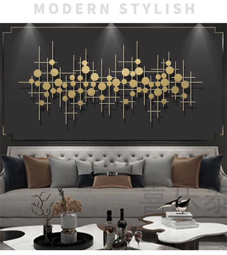 Simple And Modern Living Room Wall Decor Home Wall Decoration Metal ...