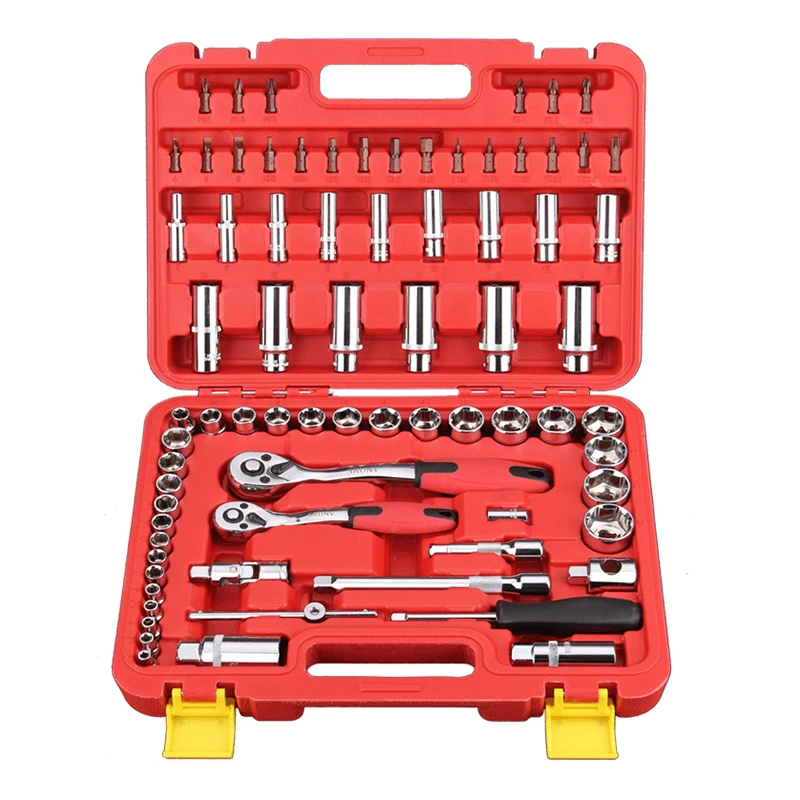 Goodking 94 Piece 1/2,1/4 Inch Drive 6 Point Socket And 24t Ratchet