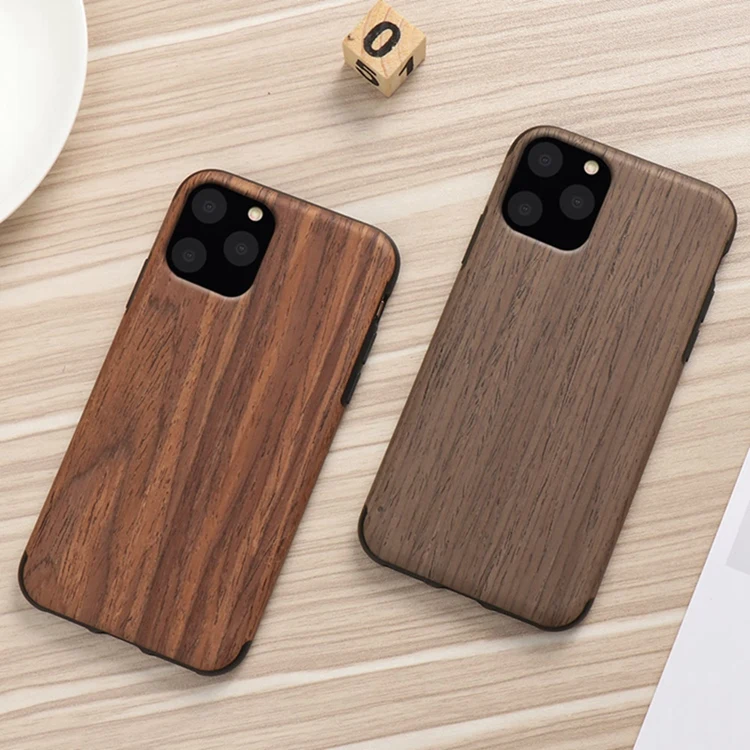 OTAO OEM Custom Design Wood Grain Mobile Phone Cover For iphone 11 Pro MAX XS XR X 7 8 Plus TPU Soft Phone Case Carcasa Celular