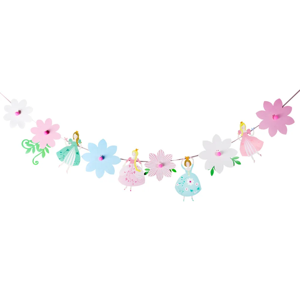 Girl Birthday Party Banner Background Wall Layout Decorative Paper Cartoon  Flag Flower Fairy Banner - Buy Wholesale First Birthday Decoration Princess  Garland Wedding Wall Background Banner Decoration,Flower Fairy Bunting  Banner Wedding Party