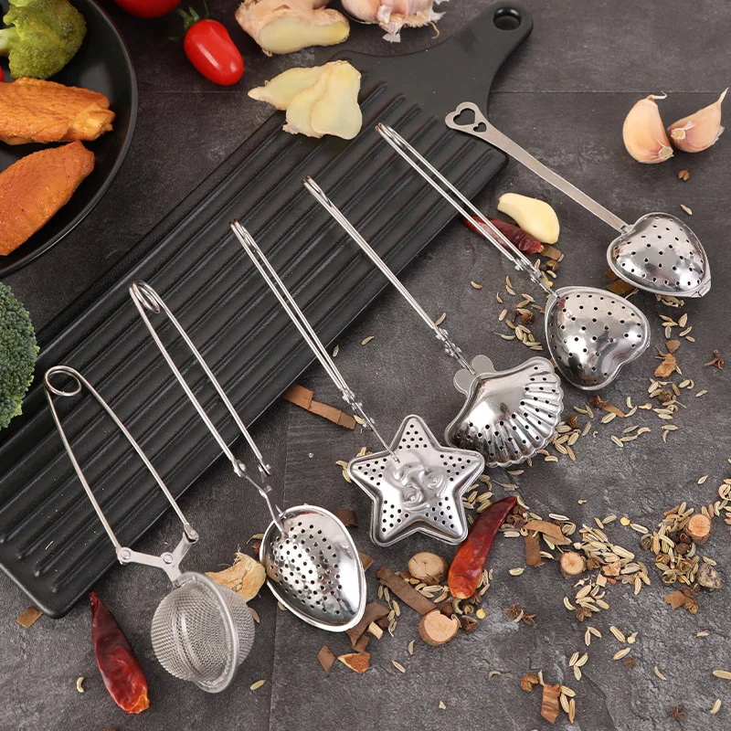 Multishaped Stainless Steel Mesh Filter Ball Metal Infuser Spoon Tea