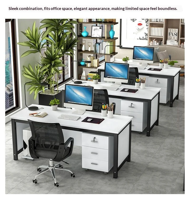 Staff Computer Desk Office Desk Simple Manager Table Single Person ...