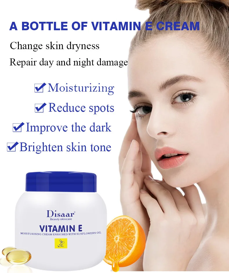 Disaar Natural Moisturizing Whitening Brighten Face Vitamin E Cream