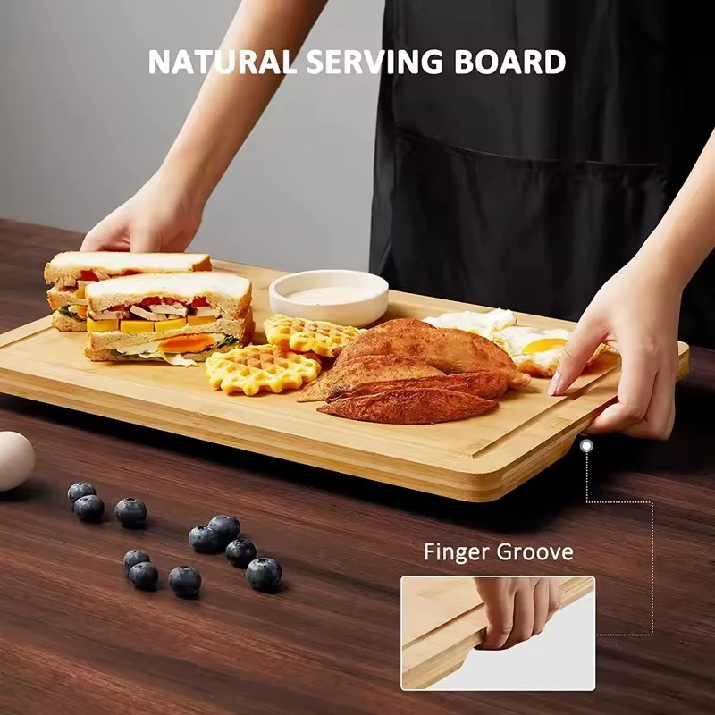 Kitchen Bamboo Wood Cutting Board Chopping Board Set Safe Material ...