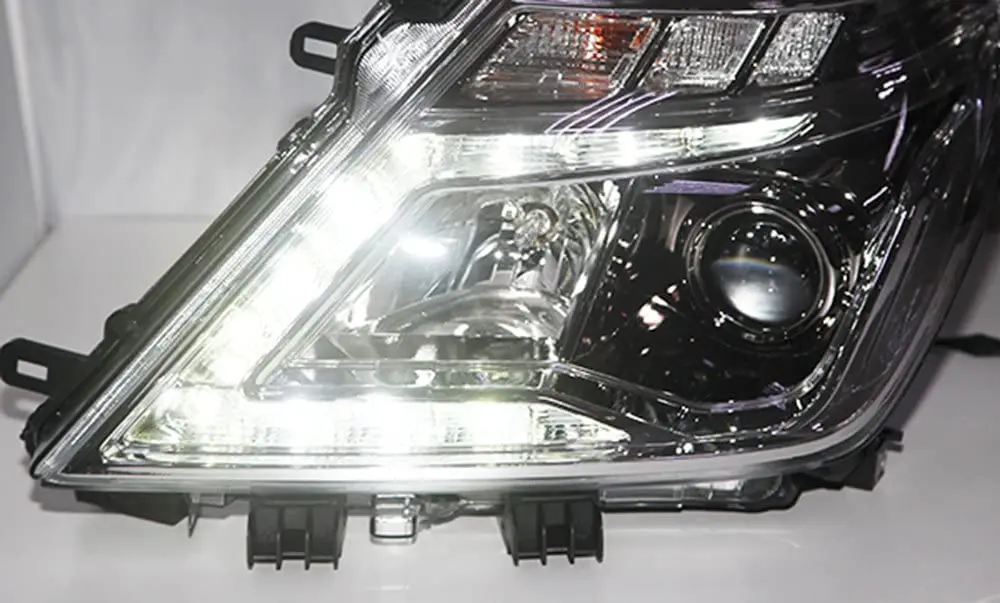 Led Head Light Front Lamp Angel Eyes 2012 To 2014 Year For Nissan Patrol Infiniti Qx56 Chrome