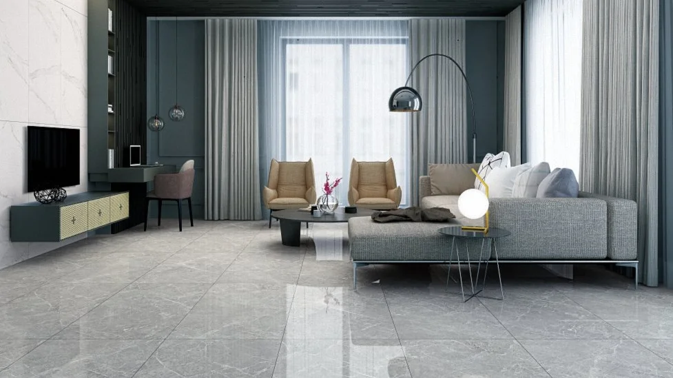 Foshan Fatong 600*1200mm Porcelain Marble Tile For Floor Grey Interior