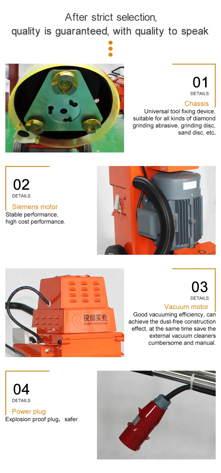 RS300A Dust-free Concrete Floor Grinding Machine