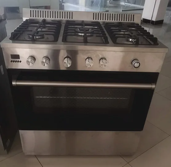 Western Kitchen Equipment Stainless Steel Range Oven 5 Burners Gas Oven ...