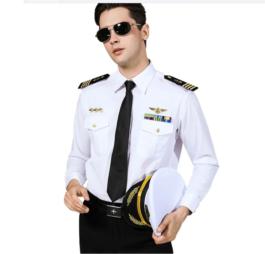 
2020 Bulk OEM Mens Merchant US Navy Uniform Officer Captain Military Uniform 