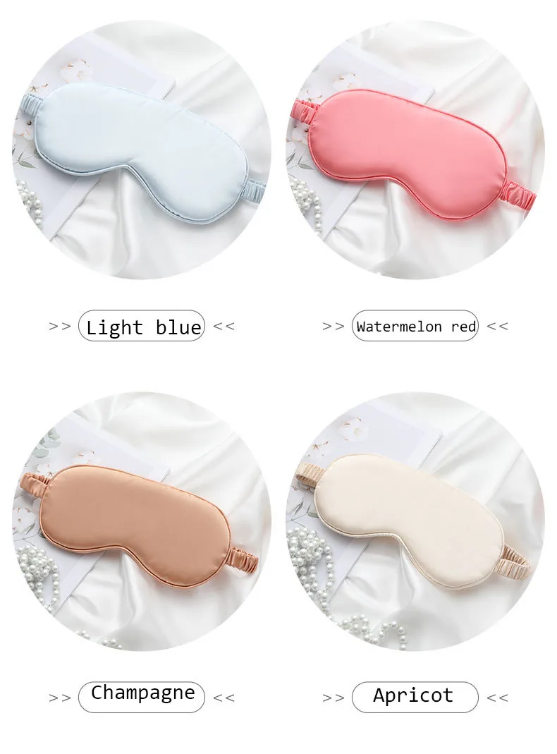 Unisex Super Smooth Blindfold Silk Satin Sleeping Eye Mask With Elastic