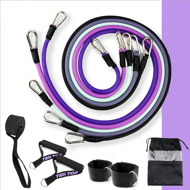 Huanwei New Design Resistance Band 11 Pieces Set Home Gym Fitness ...