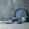 Snowflake glaze stone pattern retro tableware set steak plate fruit salad bowl sauce plate coffee cup water cup