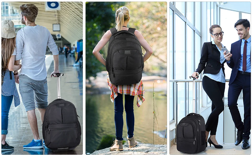 Wholesale Backpacks On Wheels Women's Men's Work Laptop Backpack With