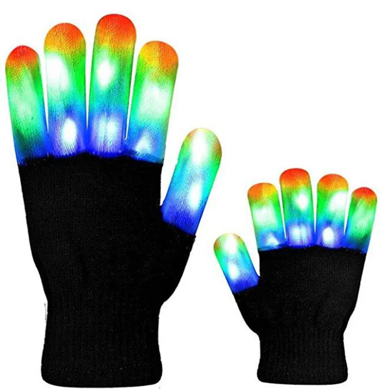 2020 shenzhen factory made Low price finger light up led glove  led flashing glove led glowing glove
