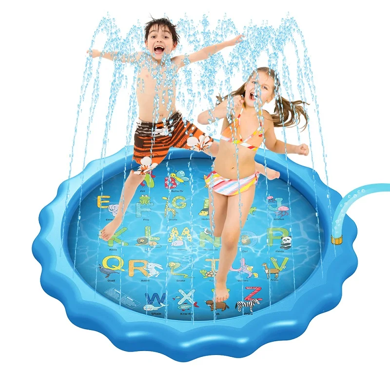 Hot Selling large Portable Moveable Inflatable Automatic  Customized  Outside Transparent Cute  Water  Spray Round Swimming Pool