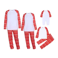 2021 Christmas Pajamas Set Family Matching Parent-child Plaid Print Sleepwear Custom Family Pajamas