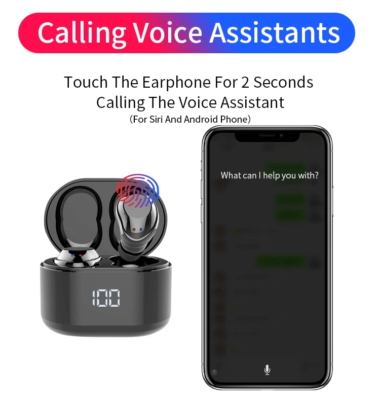 Customize Logo Wireless Earbuds Tws Sport Headphones Bluetooths 5.0 Earphones With 300mAh Charging Case - ANKUX.COM