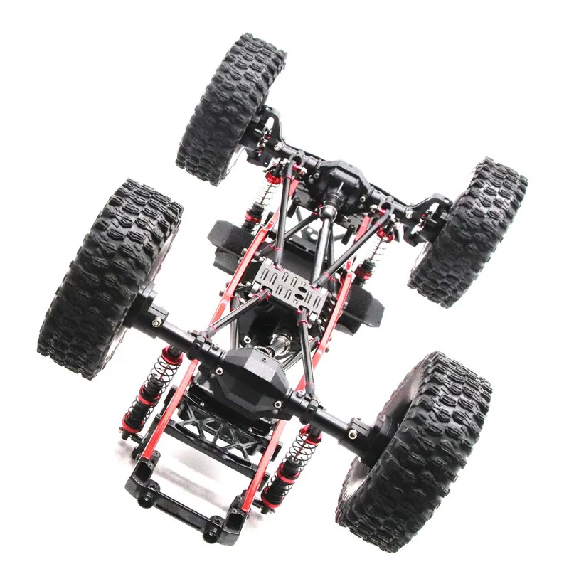 313 mm wielbasis Metalen wielbasis chassisframe, metalen versnellingsbak voorzijde Mooi oppervlak versnellingsbak Metalen chassisframe, voor axiale SCX10 II 1/10 Crawler RC aut
