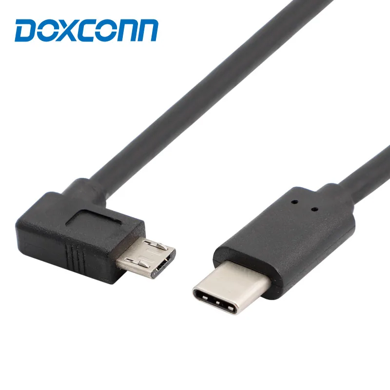 DOXCONN 90 degree angle USB 3.1 Type C Male to Micro USB 2.0 Male Sync OTG Charge Data Transfer Cable Cord - ANKUX.COM