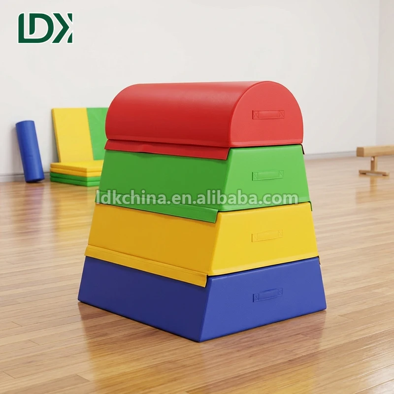 LDK High Density Gymnastics Vaulting Box Section Arc Top Professional Training Platform for Gyms and Sports Clubs