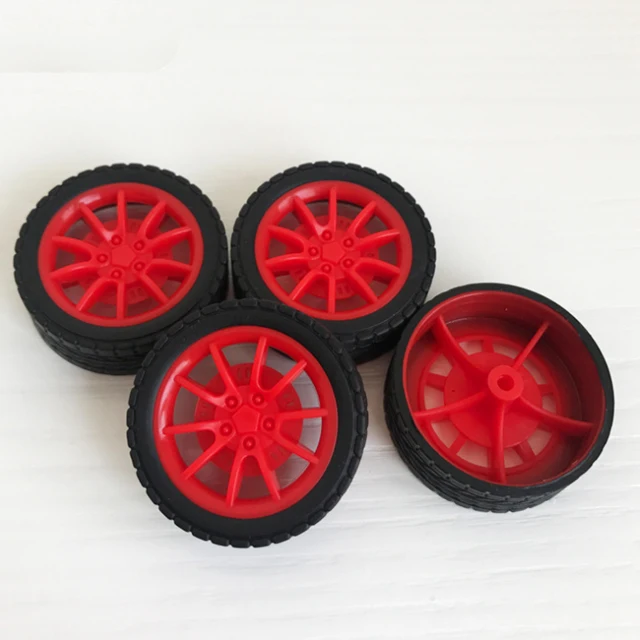 4pcs 40*15*3mm hollow Rubber Car Tire Toy Wheels Model Robot Part for 1:10 TOY 