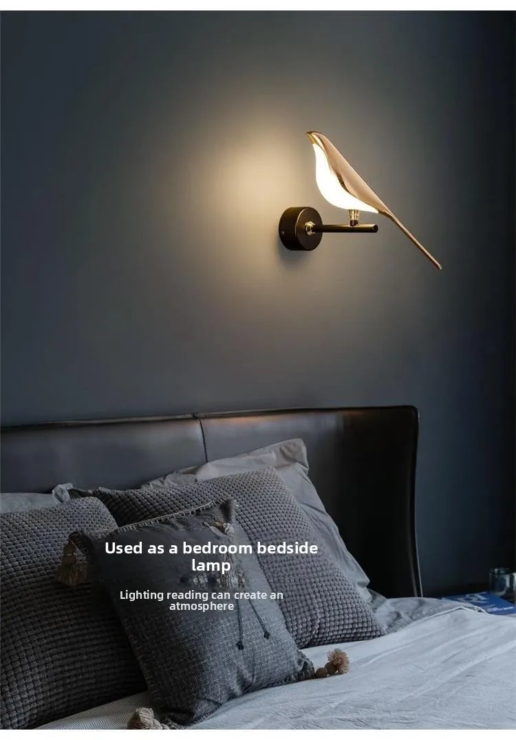 product cuckoo bird shape wall lamps light luxury home decor led wall sconce postmodern design indoor decorative wall lights lighting-8