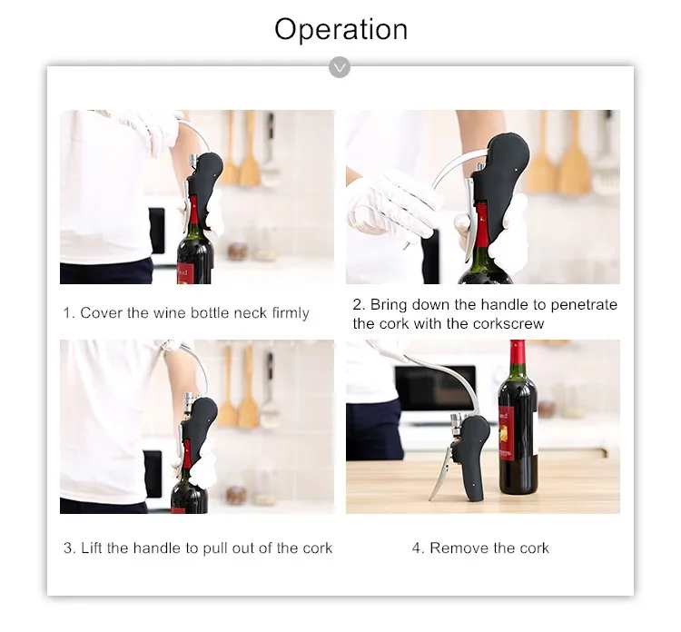 Screwpull Wine Opener Parts Wine Bottle Opener Corkscrew Kit With Foil