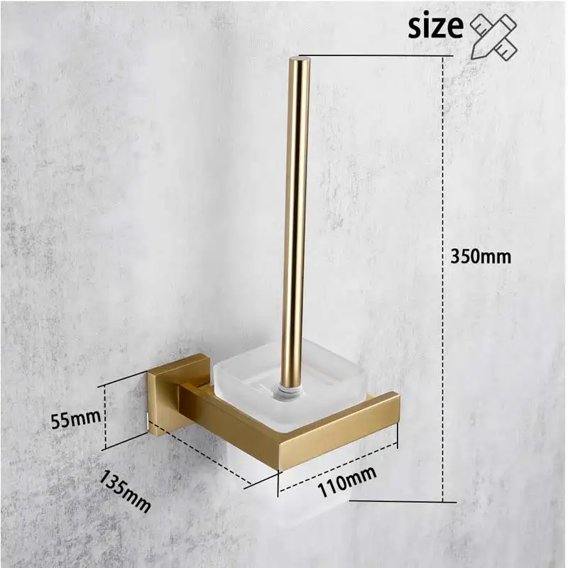 Sus 304 Brushed Gold Bathroom Accessory Fittings And Bathroom