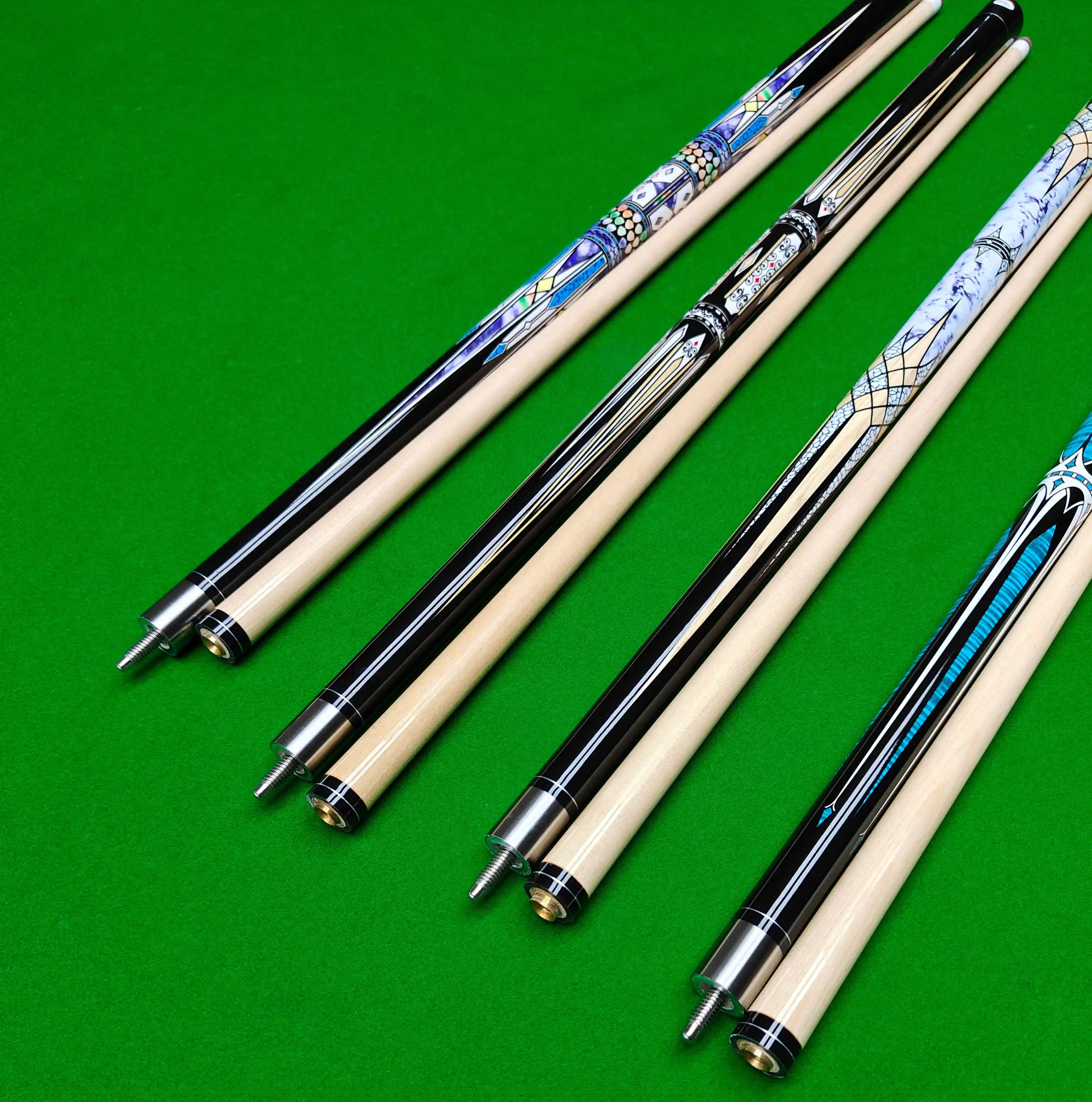 Factory Wholesale Americanstyle Pool Cue Shaft 13mm Colorful Diamond
