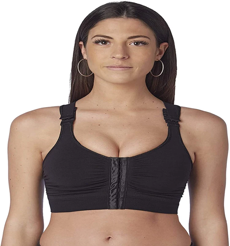 Comfort Hook And Eye Front Closure Compression Seamless Post Surgery