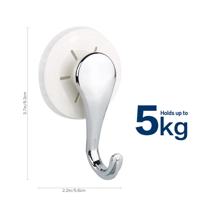 Taili Heavy Duty 5kg Super Vacuum Suction Cup Hook For Bathroom Shower